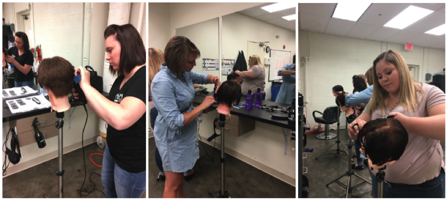 A Hair Stylist Academy training session with MjjM Salons stylists